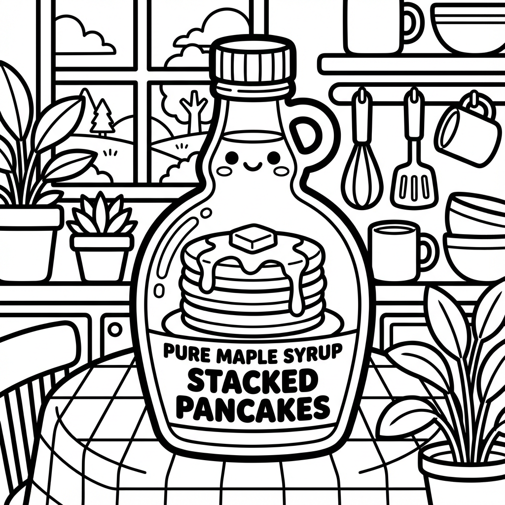 Message in a scroll inside a jar, a great thick line coloring pages printable.